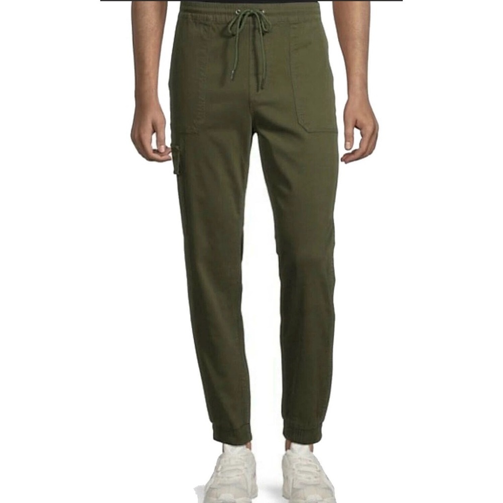 Joe's Jeans Drawstring Slim Fit Cargo Joggers in Olive Green, size small